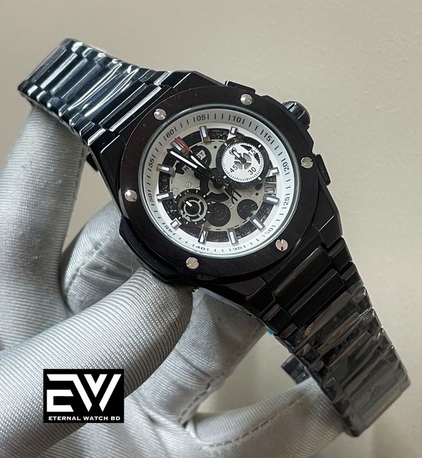 HUBLOT CH BLACK BODY WHITE DIAL