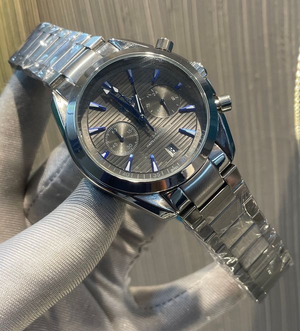 OMEGA SEAMASTER CH SILVER BODY BOCK DIAL BLUE DIGITS
