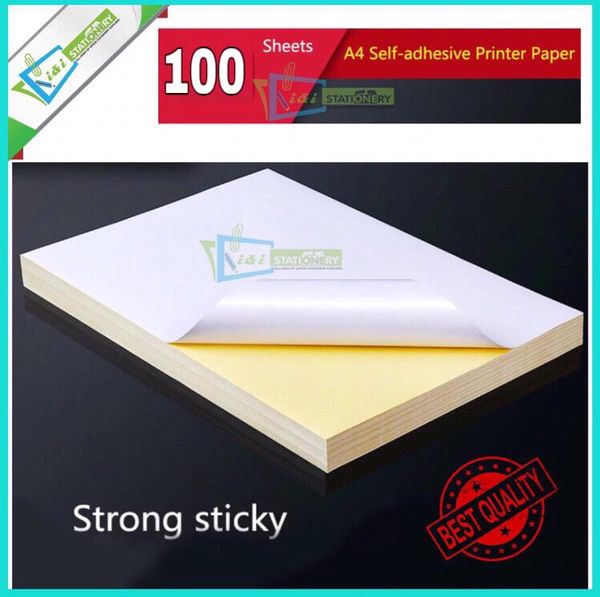 Sticker Paper A4 Size Self Adhesive Label Pack of 100 pcs