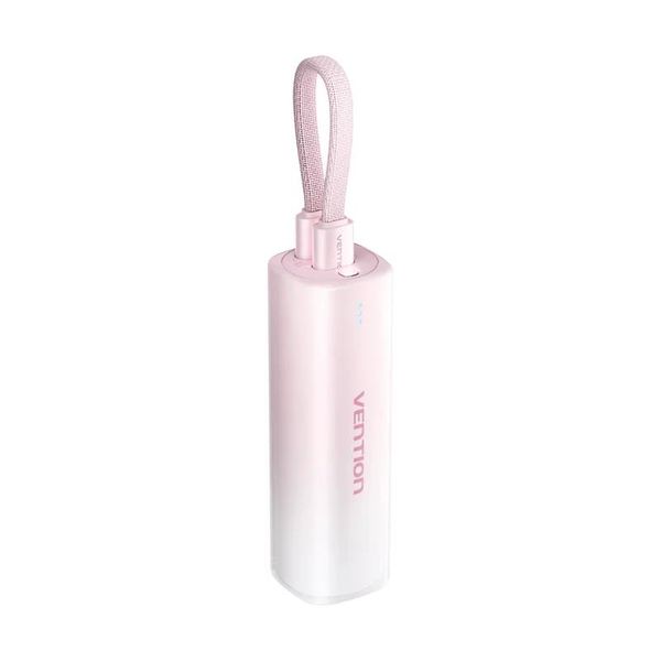 Vention FHWR0 5000mAh 20W Power Bank with USB-C to Lightning Cable – Gradient Red