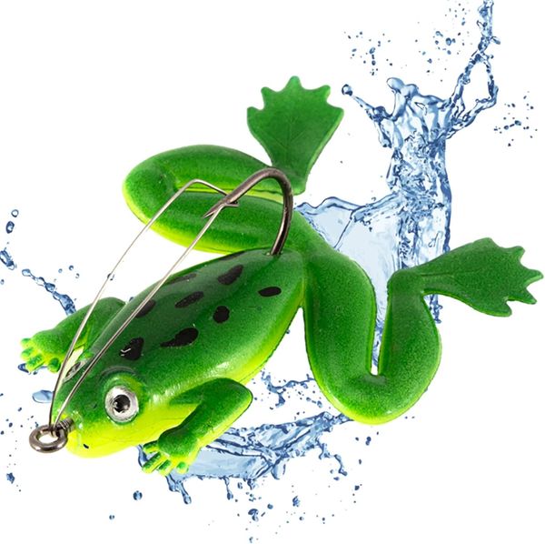 2 pcs frog bait for fishing | Fishing Lure | frog Lure | Bang | Shol Fishing Lure | Floating Bait Realistic Swimbait Topwater Frog Fishing Lure | Floating Bait, Artificial Sofish Fishing Lure for Pike, Trout, Saltwater, Freshwater Aznever