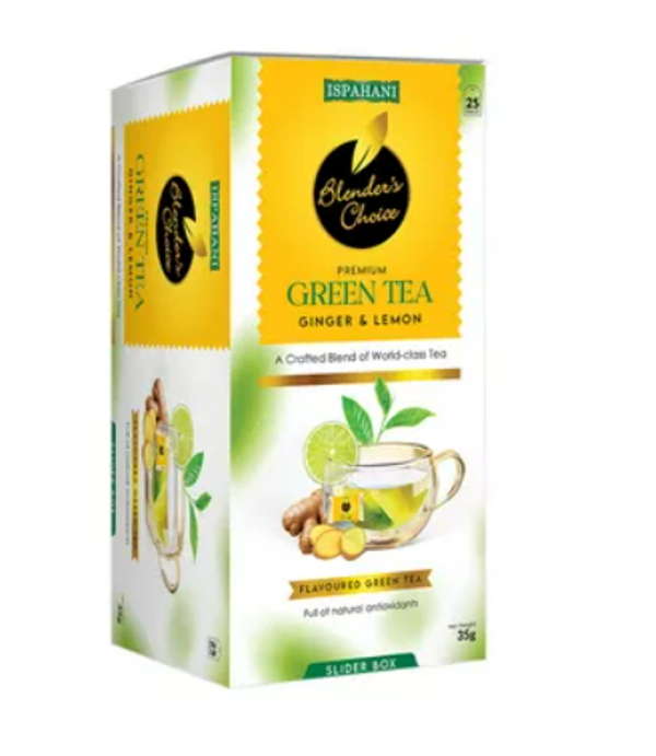 Ispahani Blender's Choice Premium Green Tea Ginger & Lemon 25 pcs