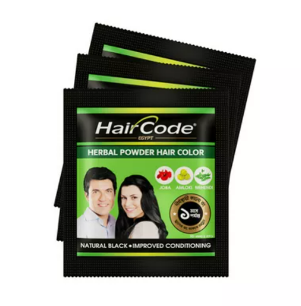 HairCode Egypt Herbal Powder Hair Color (Black) 5 gm 3 pcs