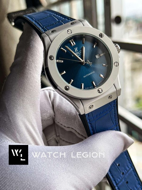 HUBLOT CLASSIC FUSION AUTO GREY BLUE