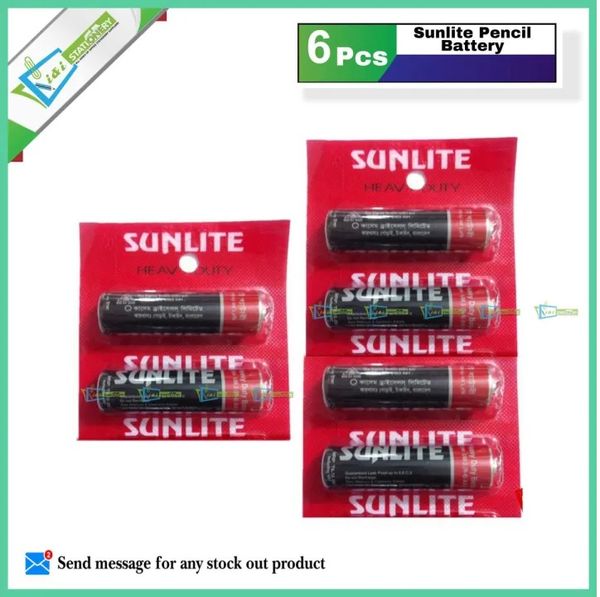 Sunlite Battery Heavy Duty Size AA 1.5V Pack of 6 pcs