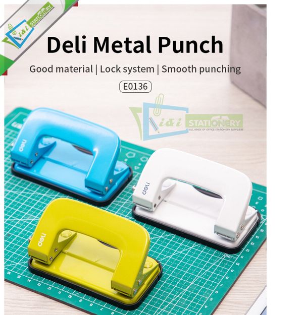 Deli Punch Machine E0136 10 sheets Punching Capacity Random Color 1 pcs