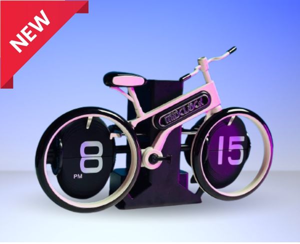 MidClock HY-F117 Unique Bicycle Vintage Flip Desk Clock