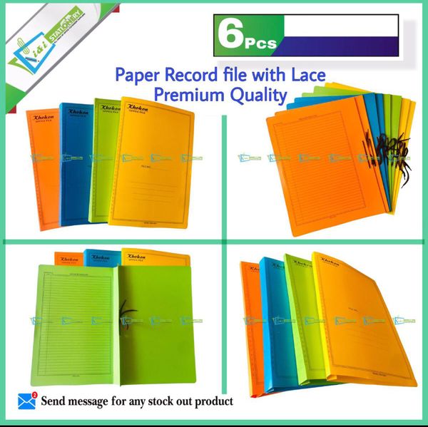 Paper Record file with Lace Premium Quality pack of 6 pcs