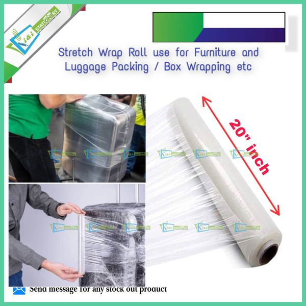 Plastic Stretch Wrap Roll - Experience Effortless Packing 1 Kg Roll - Perfect For Luggage - Box Wrapping