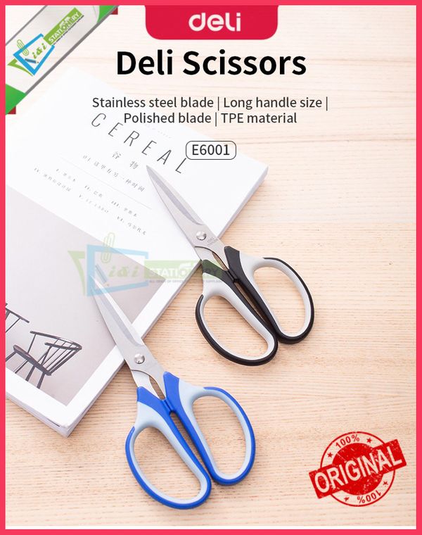 Deli Scissors 6001 7 inch 190mm Random Color 1 pcs
