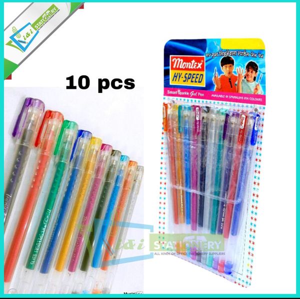 Glitter gel pen 10 Pcs different colors