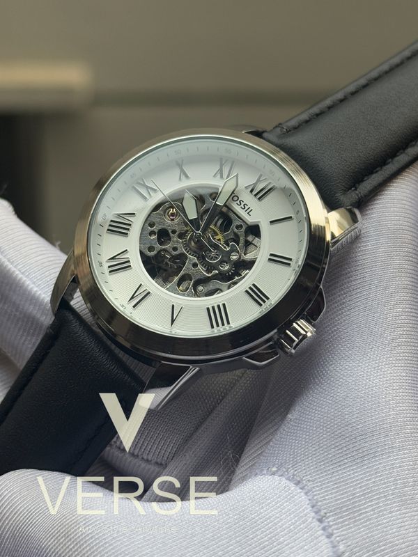 Fossil Belt White dial Black belt