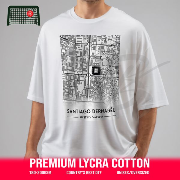 Bernabéu Blueprint – Real Madrid Stadium Map T-Shirt