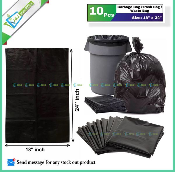 Garbage Bag Trash Bag Waste Bag size (18'' x 24'') 10pcs