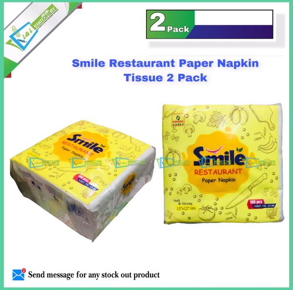 Smile Restaurant Paper Napkin Tissue 2 Pack