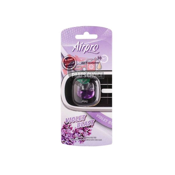 AIRPRO VIOLET BLAST MINI VENT CLIP CAR AIR FRESHENER 2.5ML