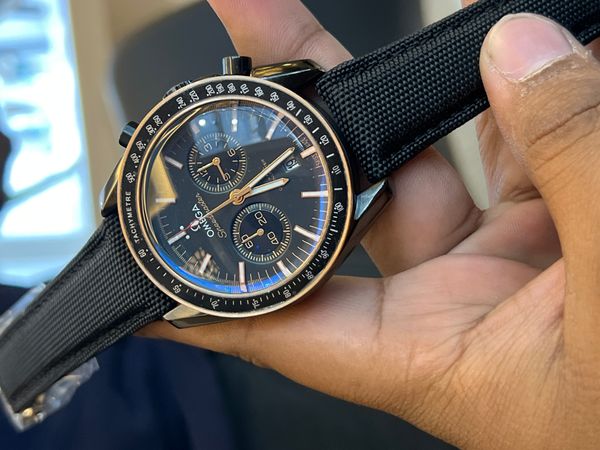 OMEGA SPEEDMASTER BLK BELT BLACK BEZEL