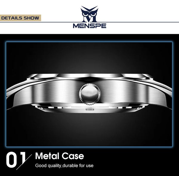 💥MENSPE Waterproof Steel Strip Double Calendar Wrist Watches - Image 7