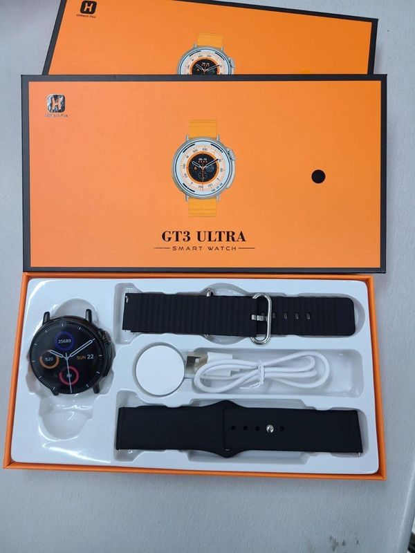 GT3 Ultra Smart Watch (Round Dial) – Black Color