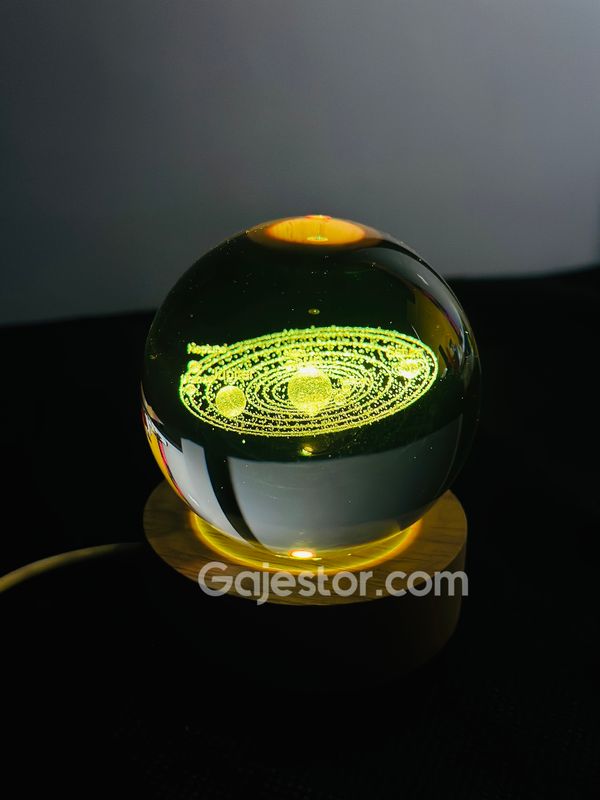 7 colour 3D crystal ball lamp (solar system variant)