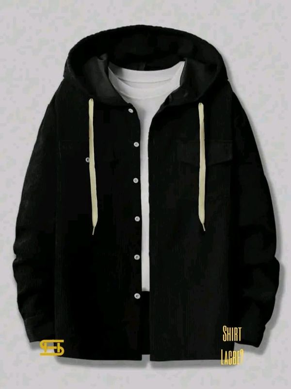 corduroy hooded shirt for winter 0057