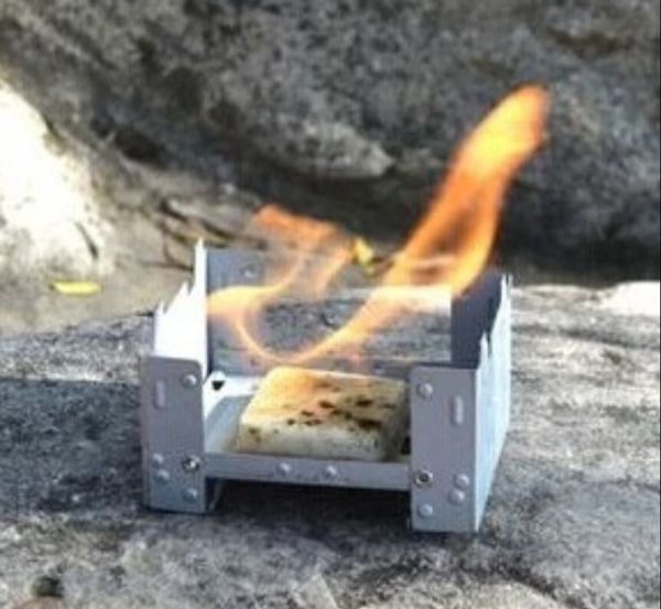 Foldable Card Type Solid Fuel Stov with 1 Pack Free Hexamine Fuel