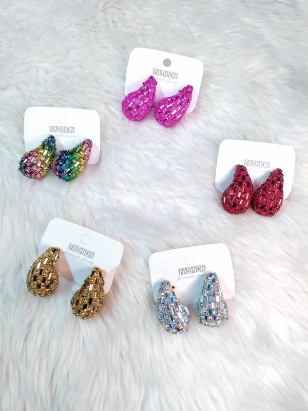 New chunky dome water drop earring