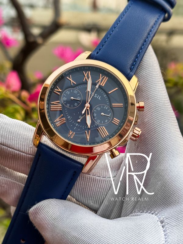 FOSSIL GRANT CHRONO BLUE BELT RG CASE