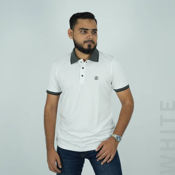 Soft Cotton Polo Shirt - White (BS)