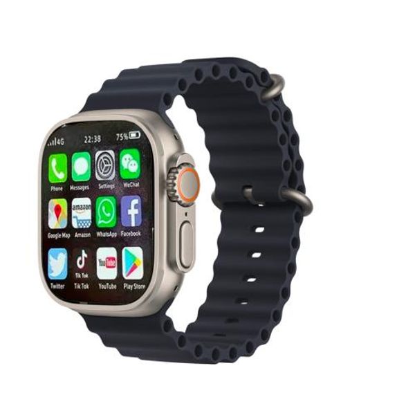 S8 Ultra SIM Supported Android Smart Watch 4GB/64GB – (Body Color-Golden with double Straps)