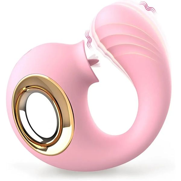 Tongue Licking Vibrator for Women Nipples Clit Sucker Clitoris Vacuum Stimulator G Spot Dildo Massager Adults Sex Toys