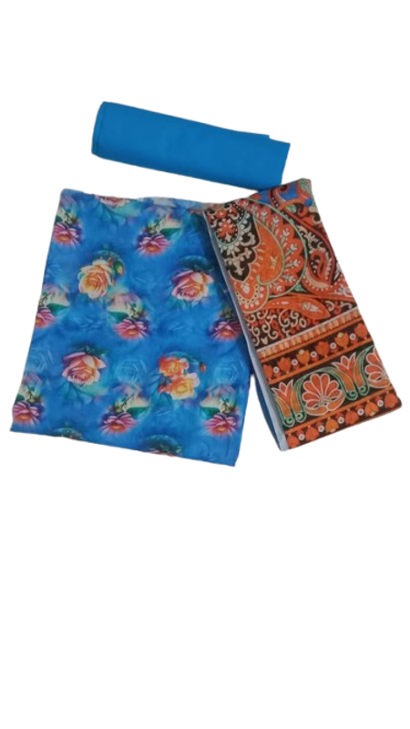 Unstitch Digital ari cotton three pcs for women