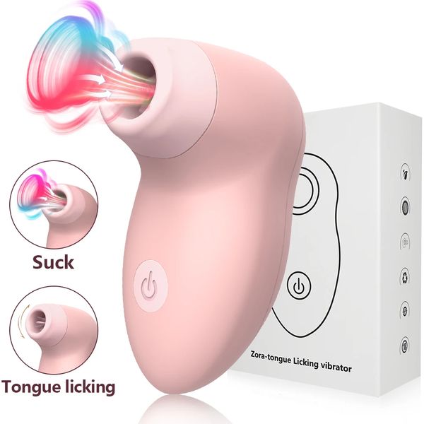 Sucking Vibrators 2 IN 1 G Spot Nipple Sucker Tongue Licking Dual Stimulation Massager Mastrubation Sex Toys for Women
