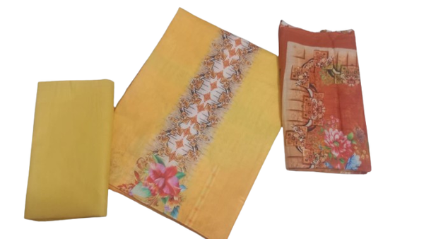 Unstitch Digital ari cotton three pcs for women