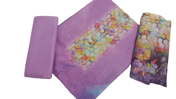 Unstitch Digital ari cotton three pcs for women