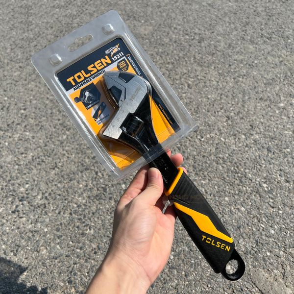 Tolsen Adjustable Wrench (300mm, 12”) Industrial GRIPro Series Model 15311