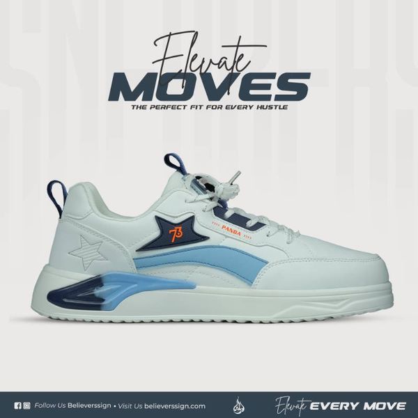 Premium Exclusive Sneakers : Y251001 - White & Blue