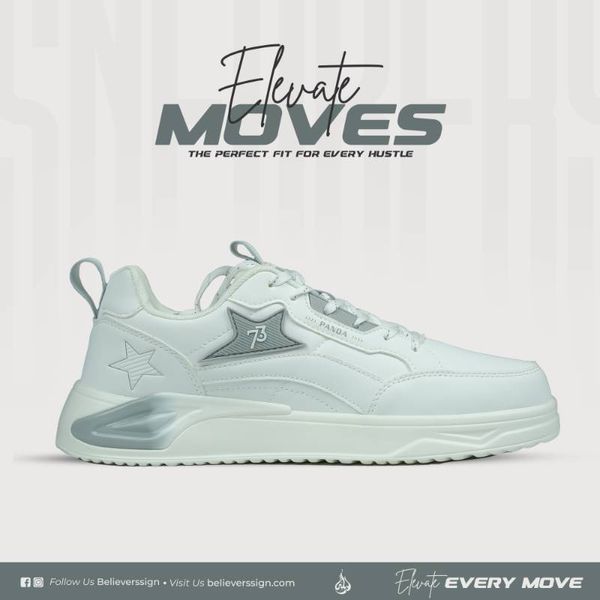 Premium Exclusive Sneakers : Y-251001 - White & Gray