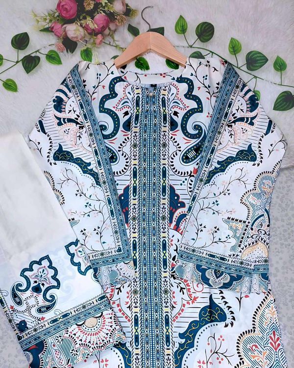 Premium Quality synthetix Silk Digital Print Co-ord Set.