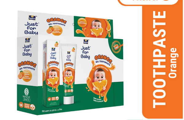 Parachute Just for Baby - Baby Gel Toothpaste 45g (Orange) (MRP:100 TK)