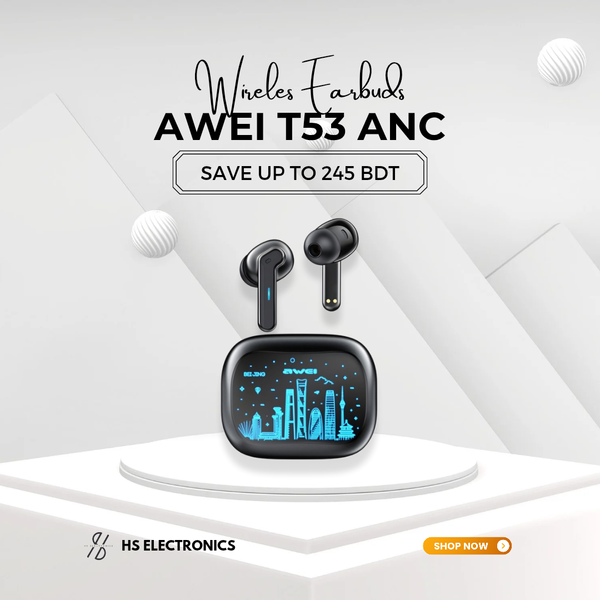 AWEI T53 ANC WIRELESS BLUETOOTH EARBUD
