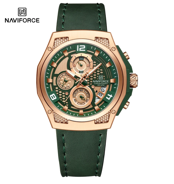 NAVIFORCE NF 8051L Sport Chronograph Wristwatch Top Brand Luxury Military Men Watch Quartz Original Business Male Clock