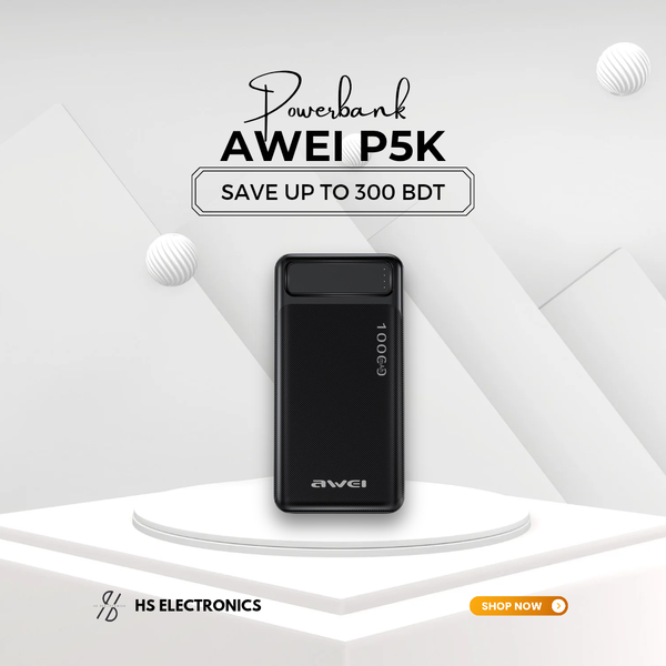 AWEI P5K (10000 mAh) FAST CHARGING POWER BANK