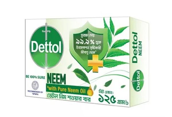 Dettol Soap Neem with Pure Neem Oil Shower Bar 125 gm