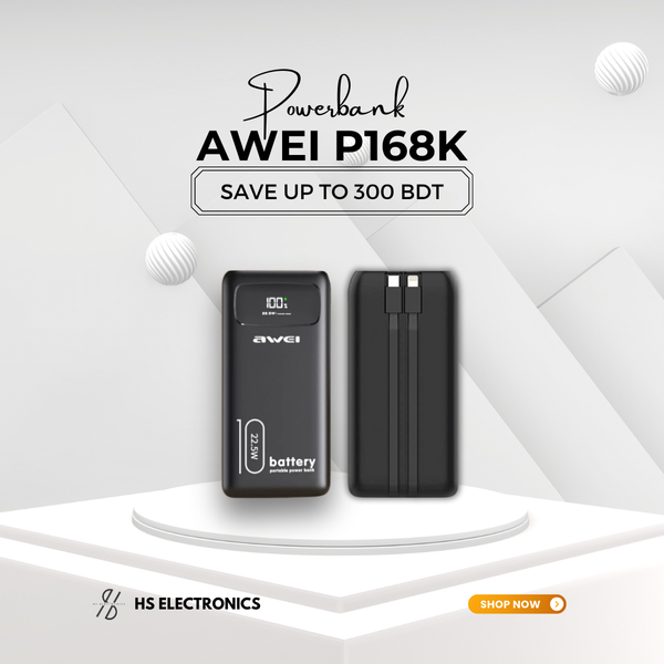AWEI P168K (10000 mAh) MULTIPLE OUTPUT POWERBANK