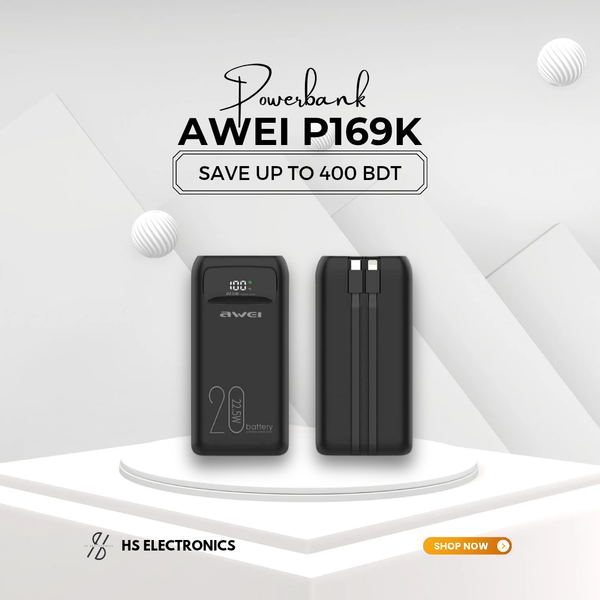 AWEI P169K (20000 mAh) DUAL OUTPUT POWERBANK
