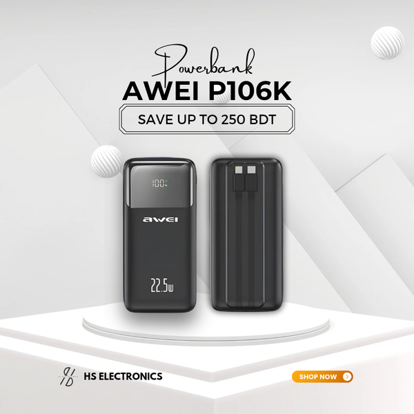 AWEI P106K (10000mAh) 22.5W FAST CHARGING POWERBANK