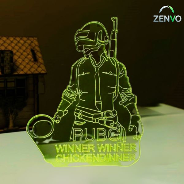 GearUP Acrylic Multicolor Night Lamp (Only Acrylic) PUBG