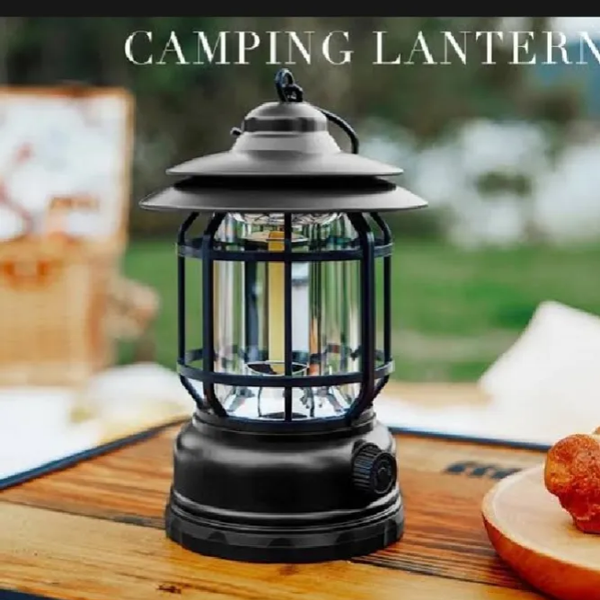Vintage Style LED Lantern – Rechargeable Camping Light