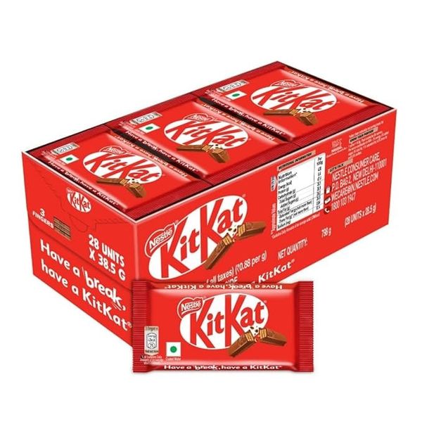 KIT KAT, 3 Fingers Chocolate –28.5g, Pack of 28 Units- full Box